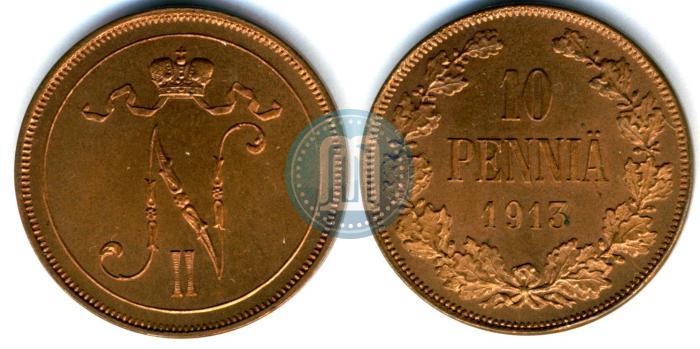 Picture 10 pennia 1913 year  