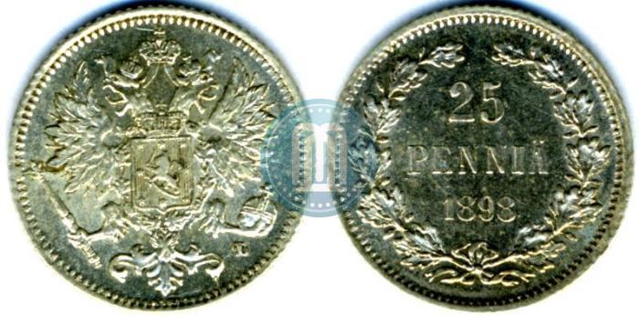 Picture 25 pennia 1898 year L 