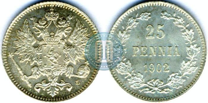 Picture 25 pennia 1902 year L 