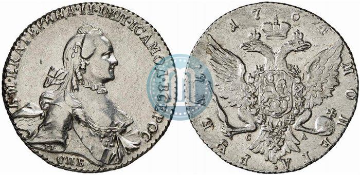 Picture 1 rouble 1764 year СПБ-СА 