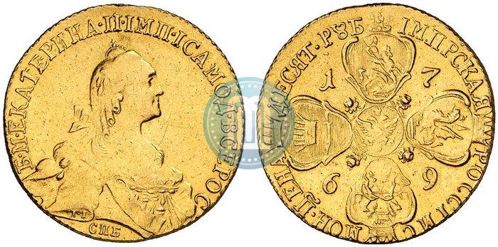 Picture 10 roubles 1769 year СПБ 