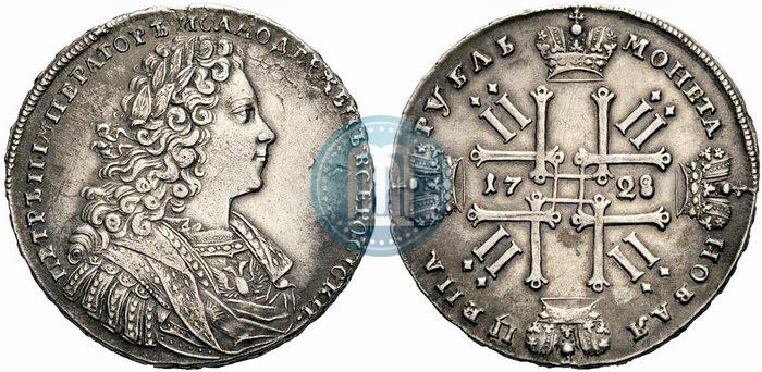 Фото 1 рубль 1728 года  "Тип 1728"