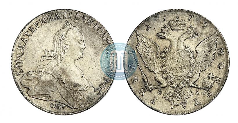 Picture 1 rouble 1774 year СПБ-ФЛ 