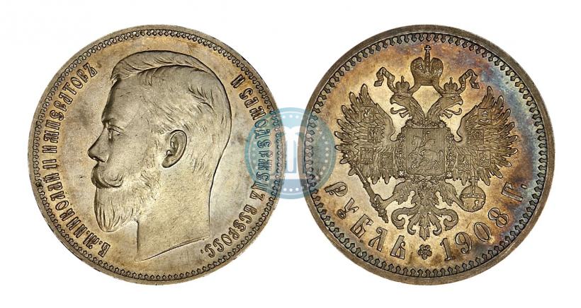 Picture 1 rouble 1908 year (ЭБ) 