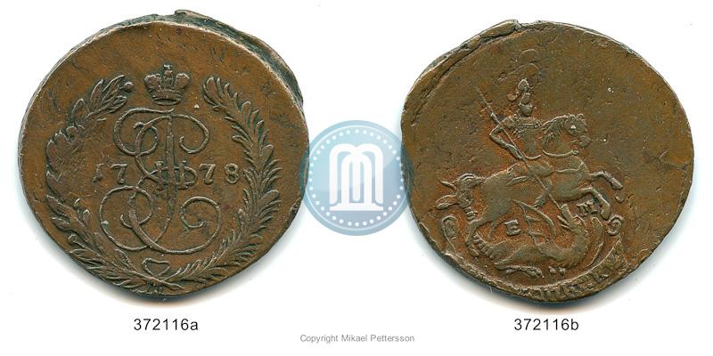 Picture 2 kopecks 1778 year ЕМ 