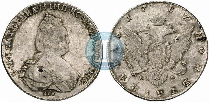 Picture 1 rouble 1787 year СПБ-ЯА 