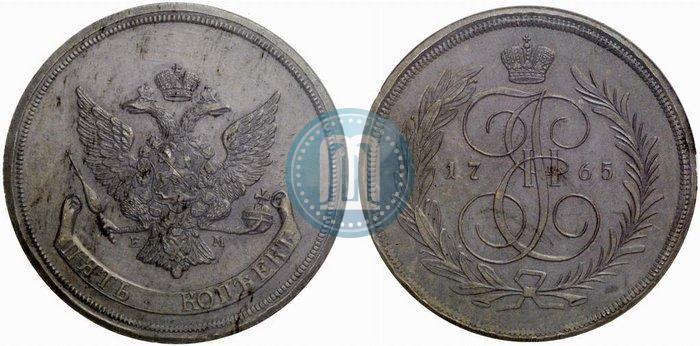 Фото 5 копеек 1765 года ЕМ 