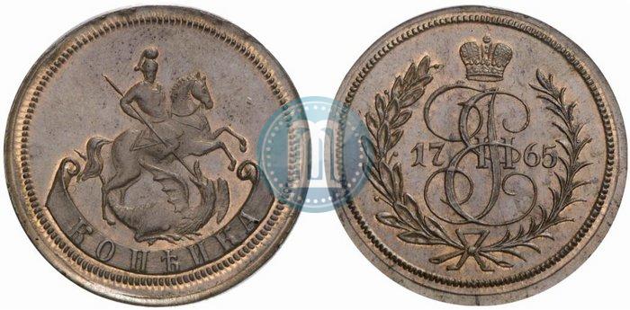 Picture 1 kopeck 1765 year  