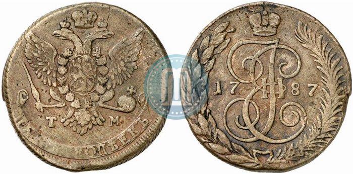 Picture 5 kopecks 1787 year ТМ 