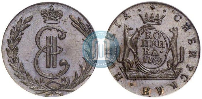 Фото 1 копейка 1769 года КМ 