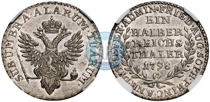 Picture Ein halber reichsthaler 1798 year  "Dutchy of Jever"