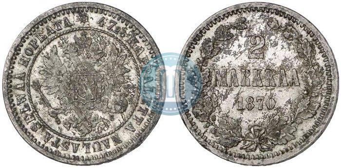 Picture 2 markkaa 1870 year S 