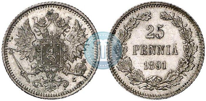 Picture 25 pennia 1891 year L 