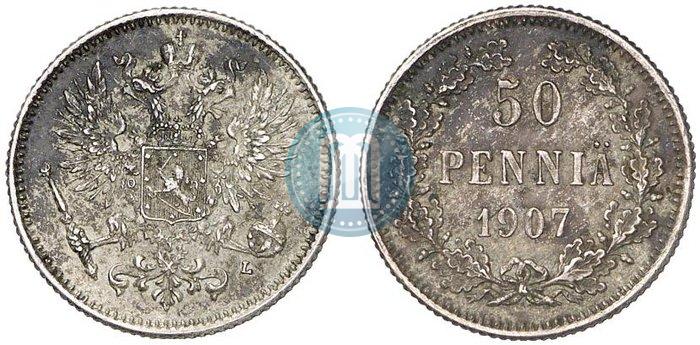 Picture 50 pennia 1907 year L 