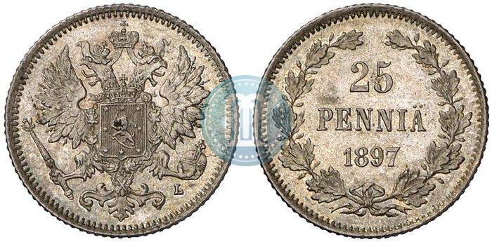 Picture 25 pennia 1897 year L 