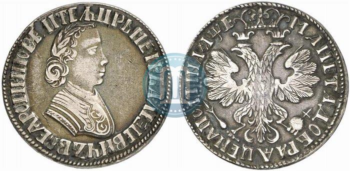 Фото Полтина 1705 года  "Портрет работы Ф. Алексеева"