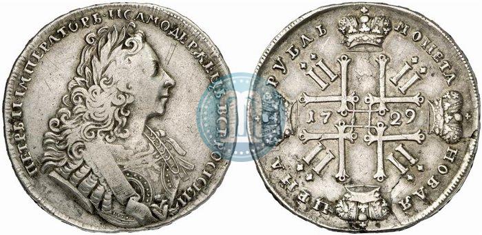 Фото 1 рубль 1729 года  "Тип 1729"