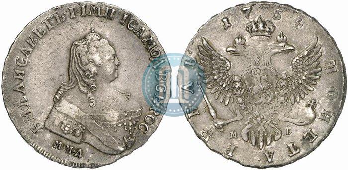 Picture 1 rouble 1754 year ММД-МБ 