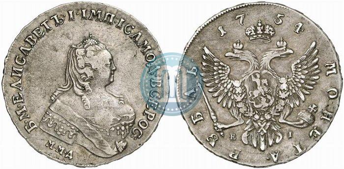 Picture 1 rouble 1754 year ММД-ЕI 