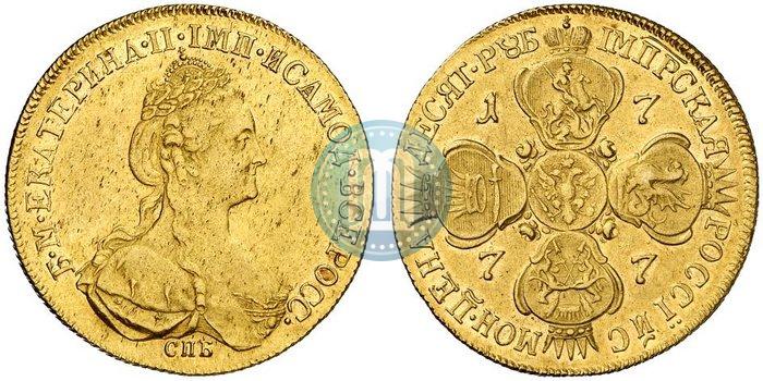 Picture 10 roubles 1777 year СПБ 