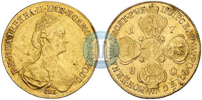 Picture 10 roubles 1780 year СПБ 