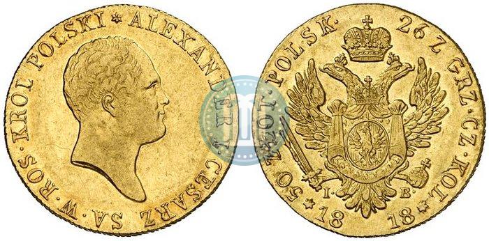 Picture 50 złotych 1818 year IB 
