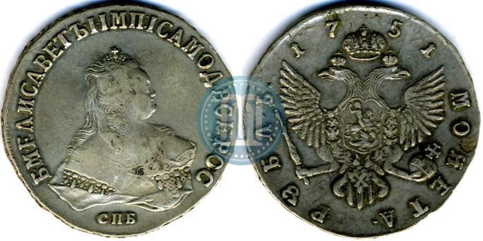 Picture 1 rouble 1751 year СПБ 