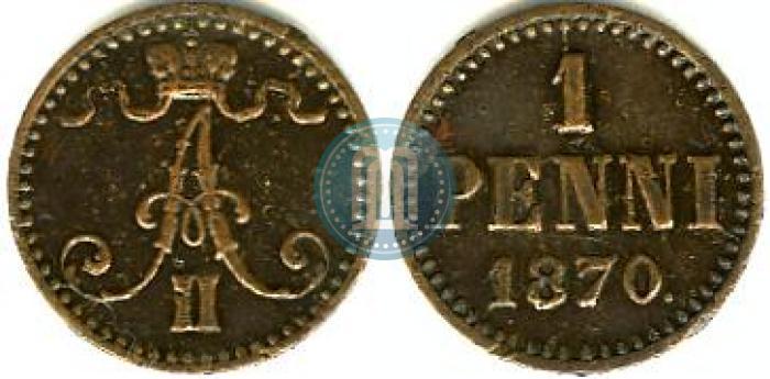 Picture 1 penni 1870 year  
