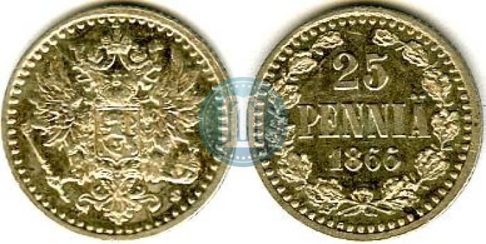 Picture 25 pennia 1866 year S 
