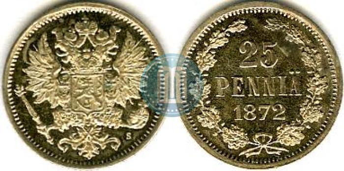 Фото 25 пенни 1872 года S 