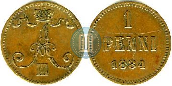 Picture 1 penni 1884 year  