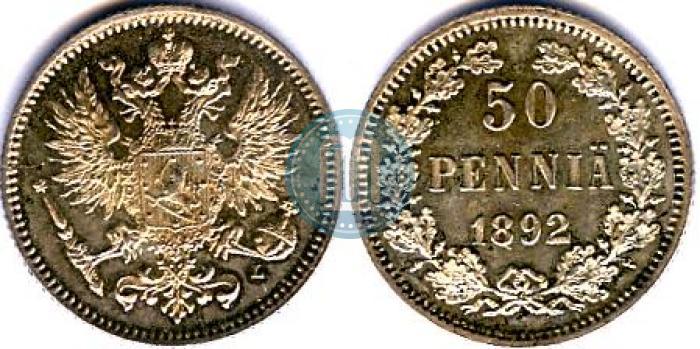 Picture 50 pennia 1892 year L 
