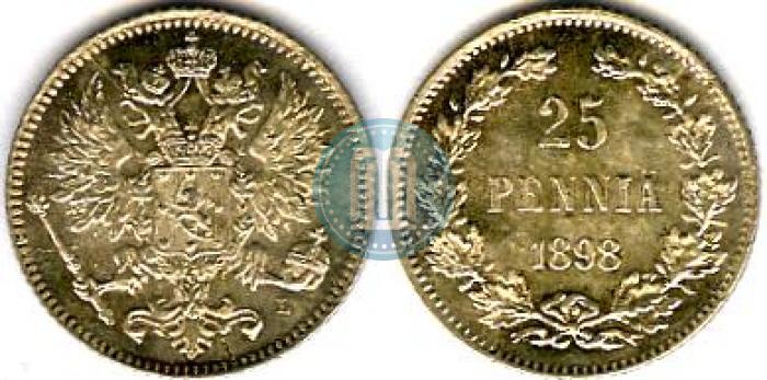Picture 25 pennia 1898 year L 