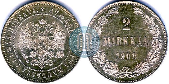 Picture 2 markkaa 1908 year L 
