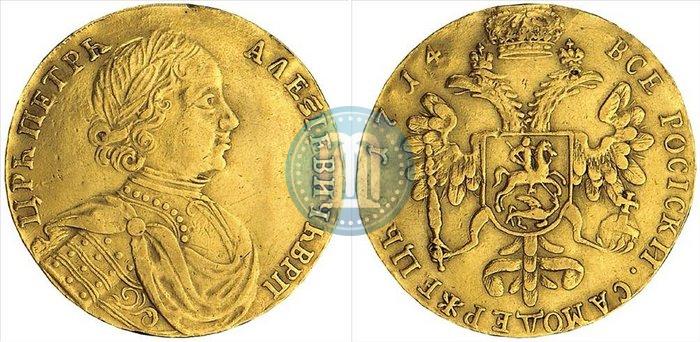 Фото 2 червонца 1714 года  