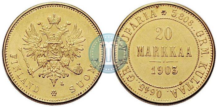 Picture 20 markkaa 1903 year L 