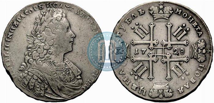 Фото 1 рубль 1728 года  "Тип 1728"