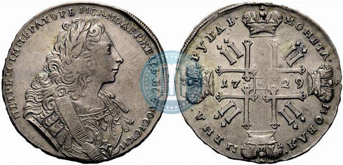 Фото 1 рубль 1729 года  "Тип 1729"