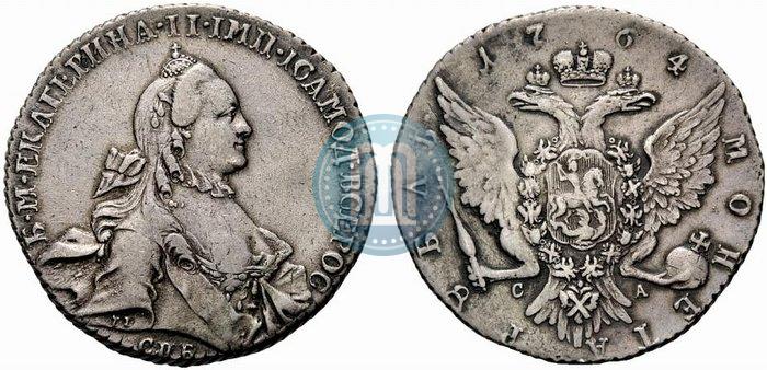 Picture 1 rouble 1764 year СПБ-СА 