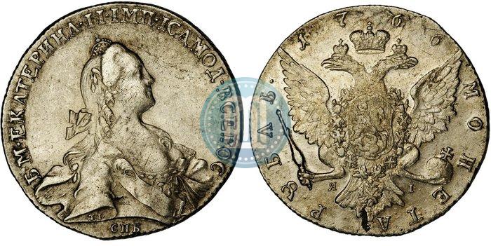 Picture 1 rouble 1766 year СПБ-ЯI 