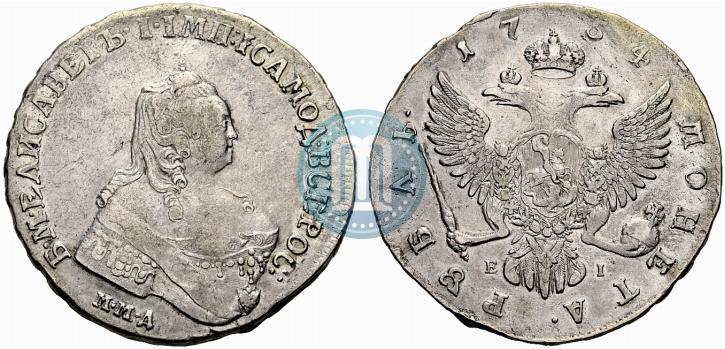 Picture 1 rouble 1754 year ММД-ЕI 