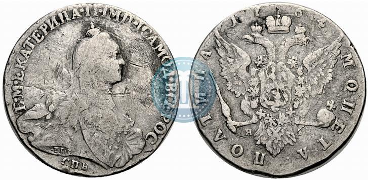 Фото Полтина 1764 года СПБ-ЯI 