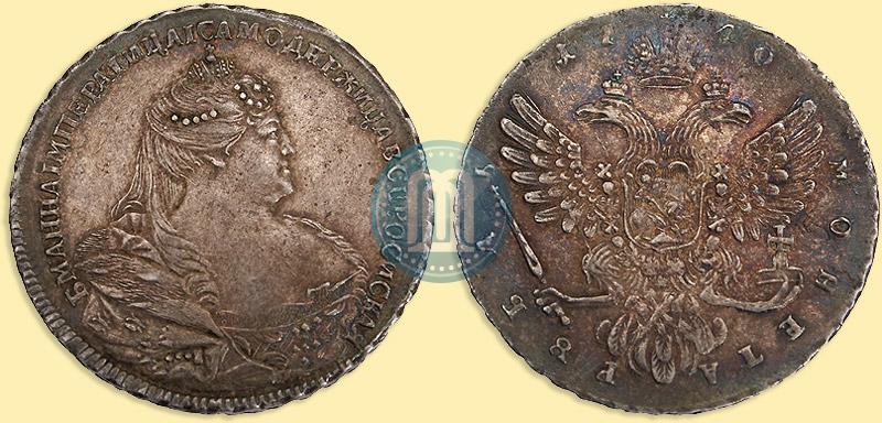 Picture 1 rouble 1740 year  "Moscow type"
