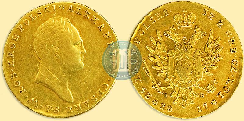Picture 25 złotych 1817 year IB 