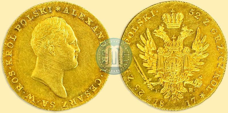 Picture 25 złotych 1817 year IB 