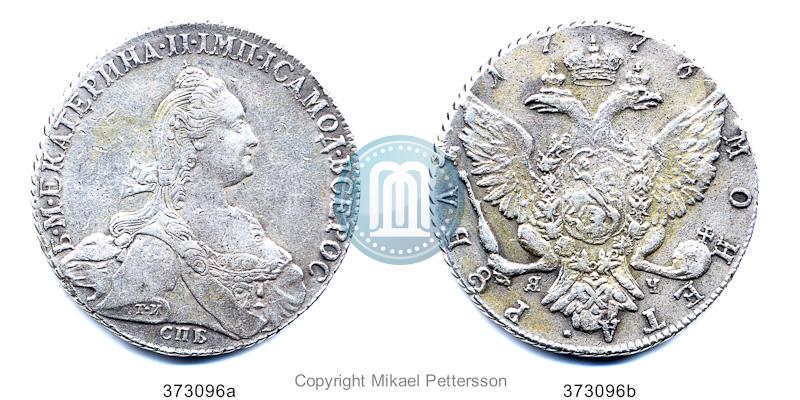 Фото 1 рубль 1776 года СПБ-ЯЧ 