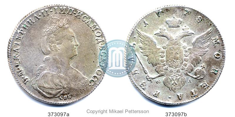Picture 1 rouble 1778 year СПБ-ФЛ 