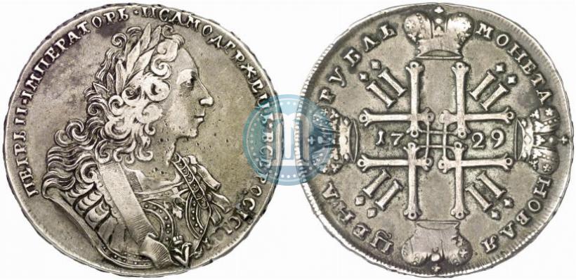 Фото 1 рубль 1729 года  "Тип 1729"