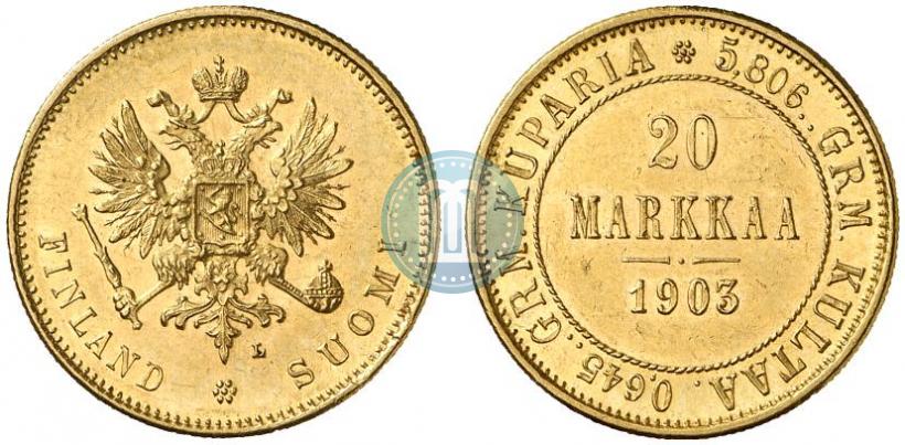 Picture 20 markkaa 1903 year L 