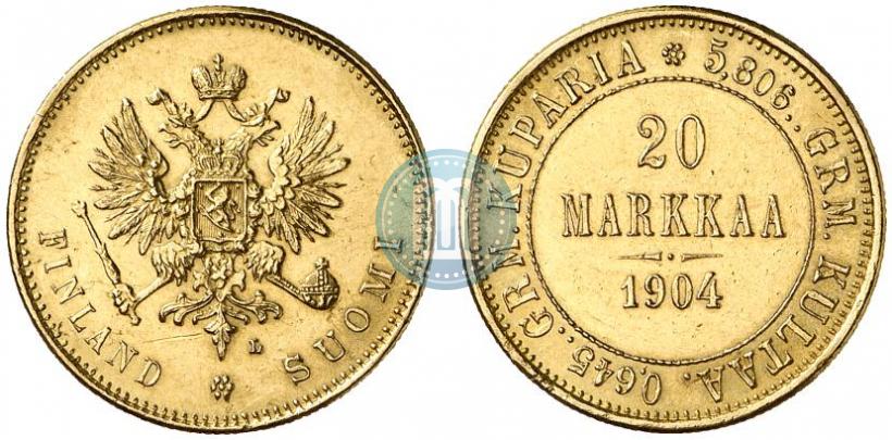 Picture 20 markkaa 1904 year L 